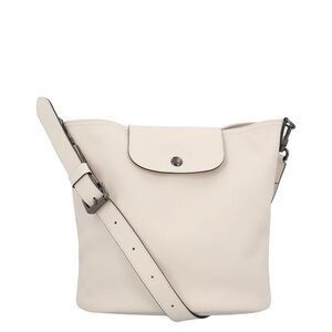 Longchamp Le Pliage Xtra Medium Leather Shoulder Bag, White